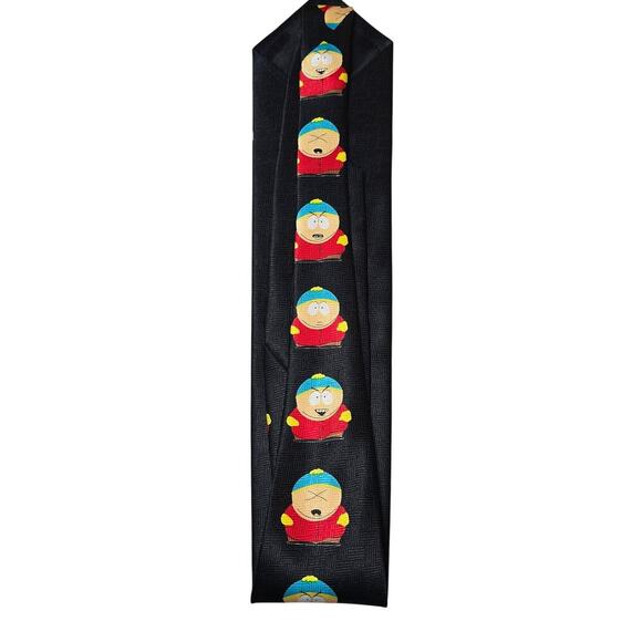 VTG South Park Faces Tie Gift Humor Funny Unisex Fathers Day Hippie Eric Cartman - Picture 3 of 5